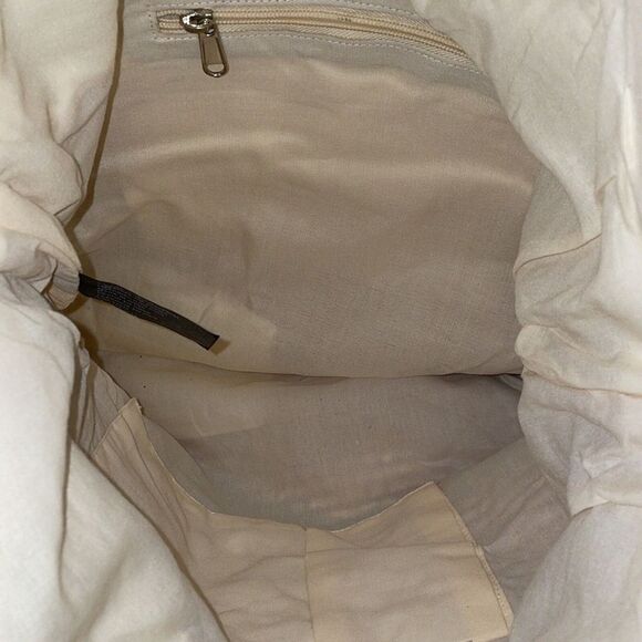 Fantasia Accessories Purple Pink Striped Tassel Shoulder Tote Bag OS - Picture 4 of 12